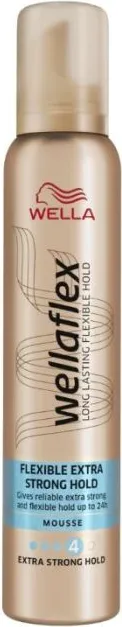 Wella Wellaflex Flexible Extra Strong Hold Пяна за коса за екстра силна фиксация 4 200 мл Procter&Gamble