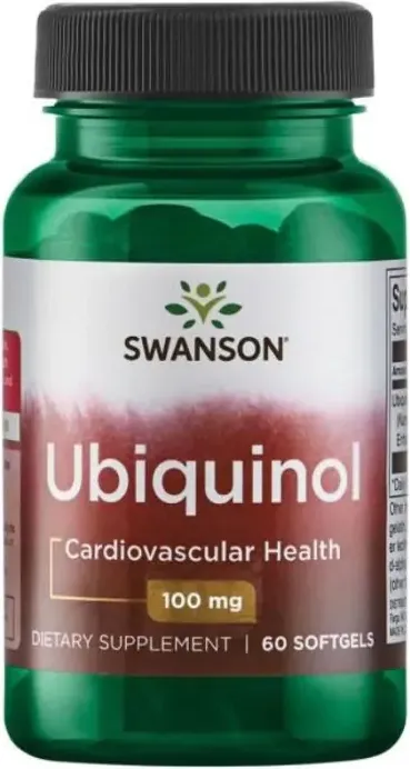 Swanson Ubiquinol Убиквинол (Биоактивен Коензим CoQ10) за здраво сърце х60 капсули