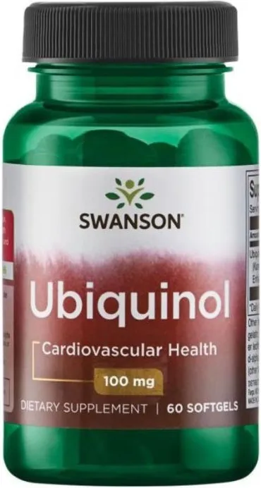 Swanson Ubiquinol Убиквинол (Биоактивен Коензим CoQ10) за здраво сърце х60 капсули