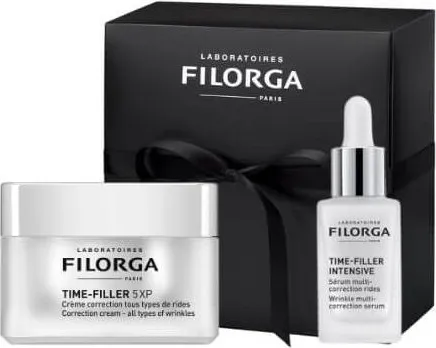 Filorga Time-Filler 5XP Крем за нормална към суха кожа 50 мл + Filorga Time-Filler Intensive Мулти-коригиращ серум против бръчки 30 мл Комплект