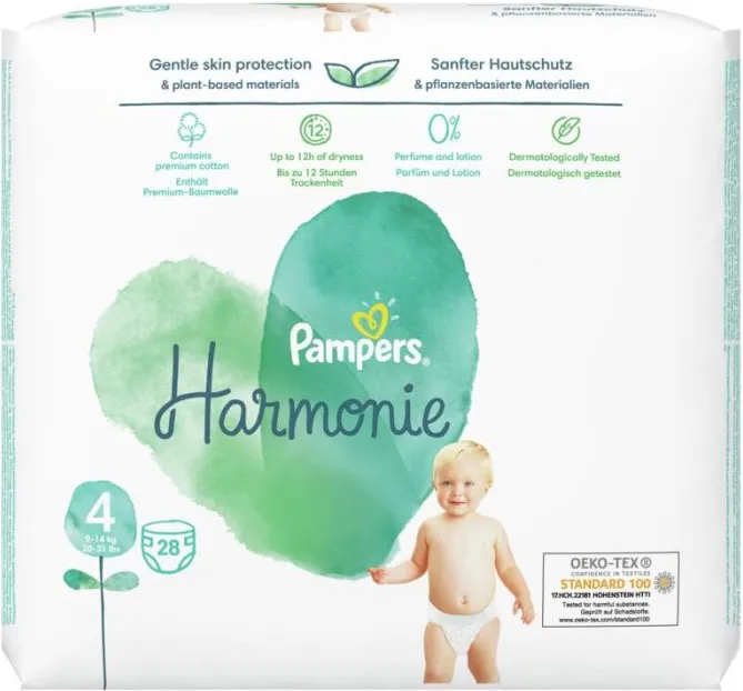 Пелени Pampers Harmonie Размер 4 Maxi 28 бр