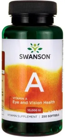 Swanson Vitamin A Витамин А 10000 IU х 250 капсули