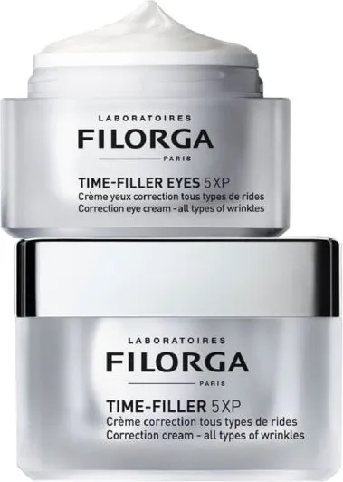 Filorga Time-Filler 5XP Крем за нормална към суха кожа 50 мл + Filorga Time-Filler 5XP Eyes Коригиращ околоочен крем 15 мл Комплект