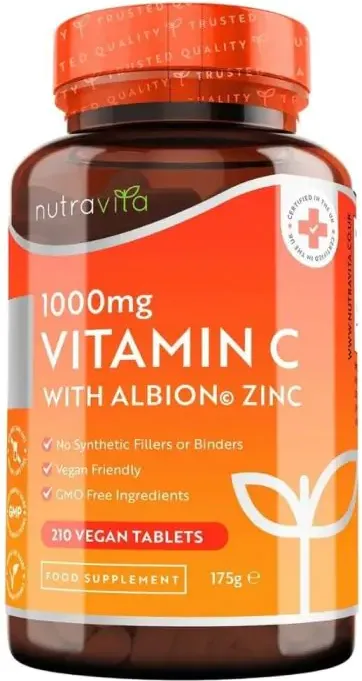 Витамин C с Цинк Albion х 210 таблетки Nutravita