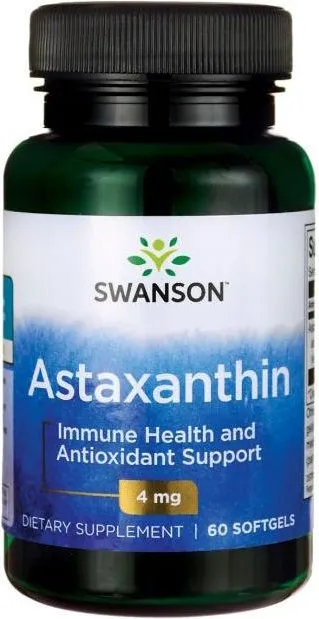 Swanson Astaxanthin Астаксантин 4 мг х 60 софтгел капсули