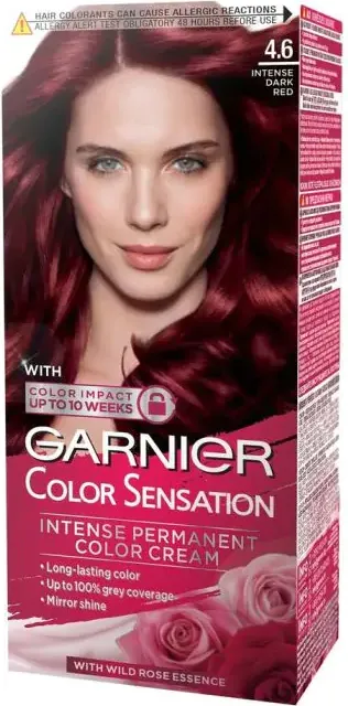 Garnier Color Sensation Трайна боя за коса, 4.6 Intense Dark Red