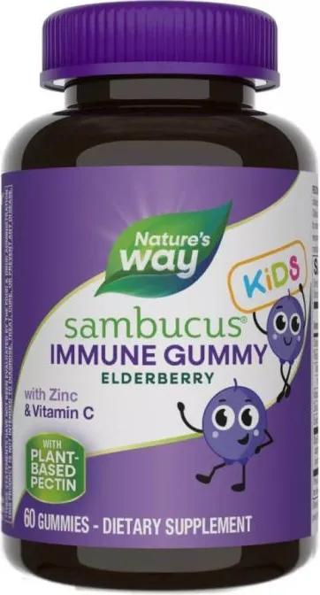 Nature's Way Sambucus Kids Gummies в подкрепа на имунната система на детето х60 желирани таблетки