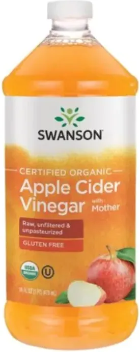 Swanson Certified Organic Apple Cider Vinegar Сертифициран органичен ябълков оцет 473 мл