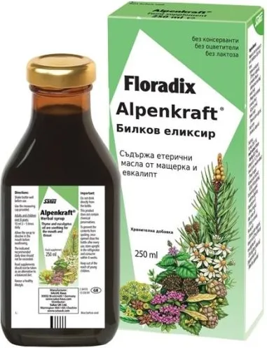 Floradix Alpenkraft Билков еликсир 250 мл Salus