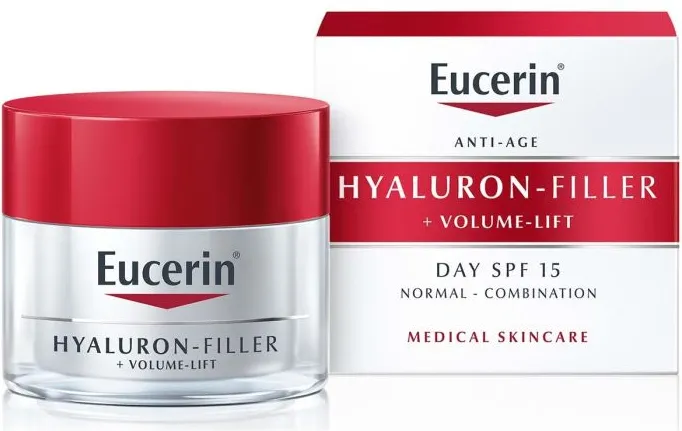 Eucerin Hyaluron-Filler + Volume-Lift Дневен крем за нормална към комбинирана кожа SPF15 50 мл