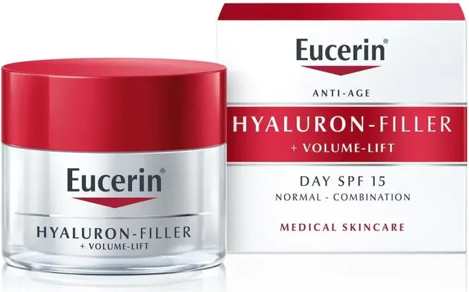 Eucerin Hyaluron-Filler + Volume-Lift Дневен крем за нормална към комбинирана кожа SPF15 50 мл