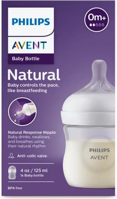 Avent Natural Response Бутилка с биберон 0М+ 125 мл