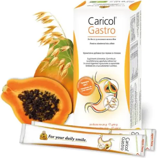 Caricol Gastro При парене и дразнене в стомаха 20 г х 20 сашета