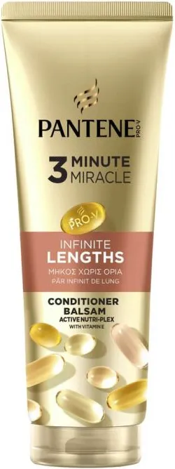 Pantene Pro-V 3 Minute Miracle Infinite Lengths Балсам за укрепване на средна и дълга коса 220 мл