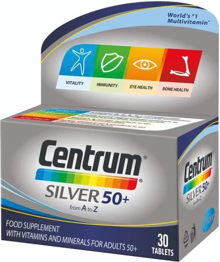 Centrum Silver 50+ A-Z Силвър Витамини и минерали за хора на възраст над 50 години х30 таблетки Pfizer