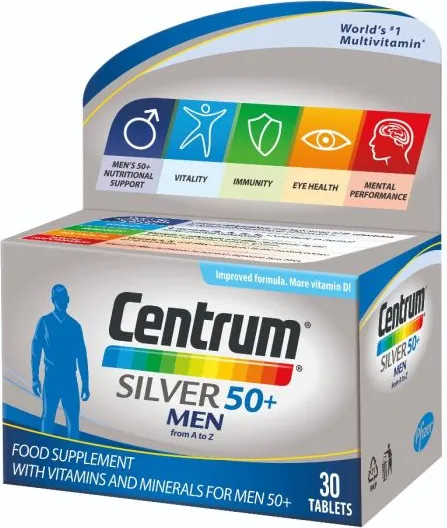 Centrum Silver Men 50+ A-Z Силвър Витамини и минерали за мъже х30 таблетки Pfizer