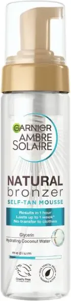 Garnier Ambre Solaire Natural Bronzer Бронзираща пяна за изкуствен тен 200 мл