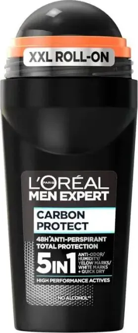 L’Oreal Men Expert Carbon Protect 5in1 Део рол-он против изпотяване за мъже 50 мл