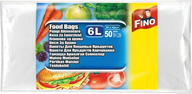 Fino Пликове за храна 6 л 30 x 45 см 50 бр