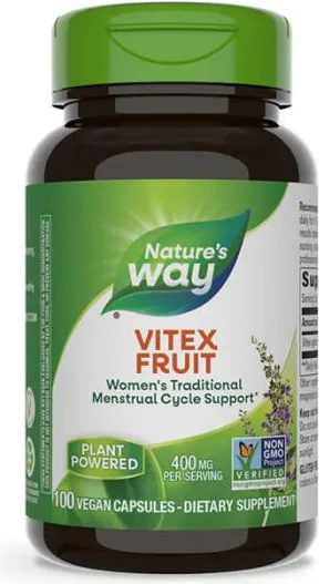 Nature's Way Vitex Fruit Плод от Витекс при хормонален дисбаланс 400 мг х 100 капсули