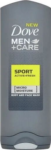 Dove Men+ Care Sport Active+ Fresh Хидратиращ душ-гел за лице и тяло за мъже 250 мл