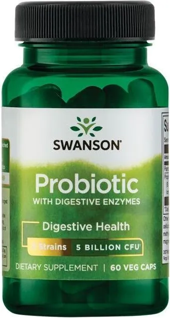 Swanson Probiotic with Digestive Enzymes Пробиотик с храносмилателни ензими х 60 капсули