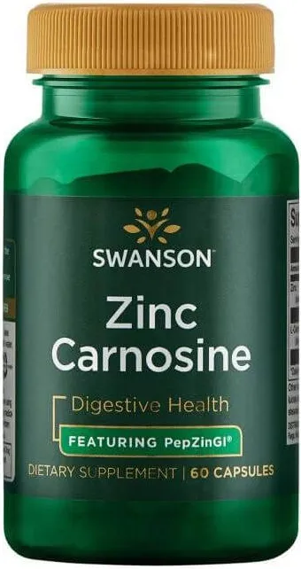 Swanson Zinc Carnosine (PepZin GI) Цинков Карнозин х 60 капсули