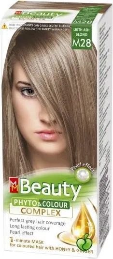 MM Beauty Phyto Colour Трайна фито боя за коса, М28 Светло пепеливо рус