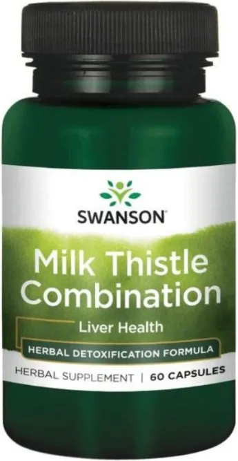 Swanson Milk Thistle Combination Комбинация с Бял Трън за черния дроб х60 капсули