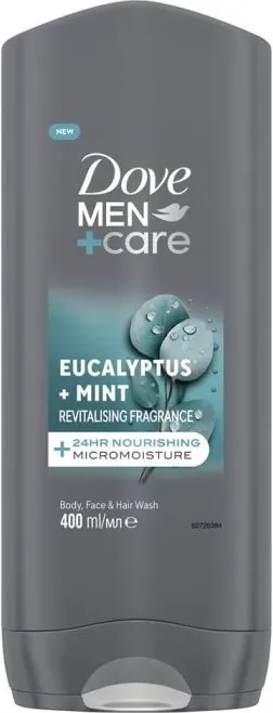 Dove Men+ Care Eucalyptus + Mint душ гел за лице, тяло и коса за мъже 400 мл