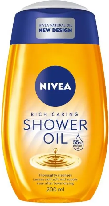 Nivea Natural Caring Подхранващо душ-олио за суха кожа 200 мл