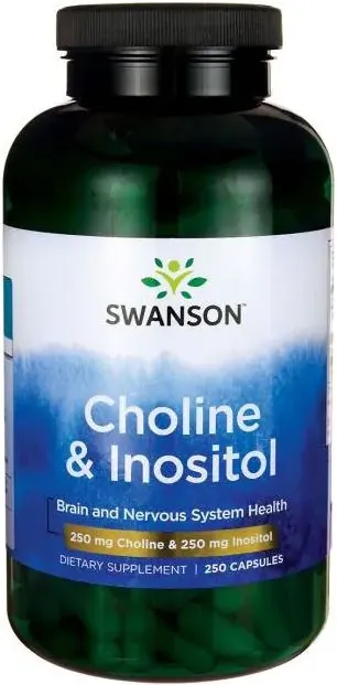 Swanson Choline & Inositol Холин и Инозитол 250/250 мг х250 капсули