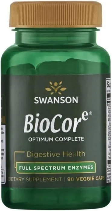 Swanson BioCore Optimum Complete Пълен Спектър Ензими за храносмилането х90 капсули