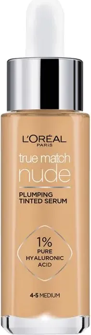 L’Oreal True Match Тониращ серум за лице с хиалуронова киселина, цвят 4-5 Medium 30 мл