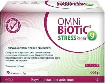 Omni Biotic Stress Repair Синбиотик за чревен комфорт при стрес 3 гр 28 сашета