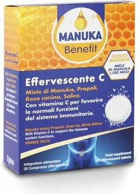 Manuka Benefit Ефервесцентни таблетки с Витамин С и мед от Манука х20 таблетки