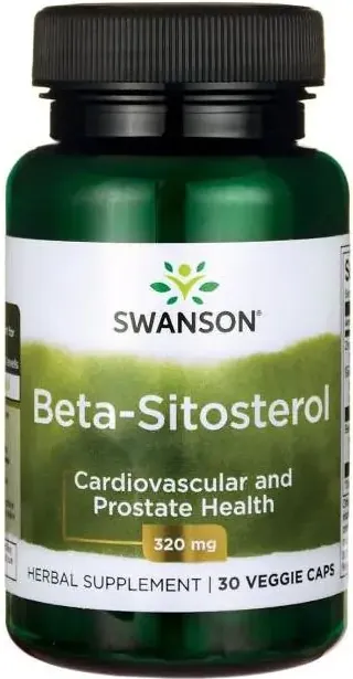 Swanson High Potency Beta-Sitosterol Високоефективен Бета-Ситостерол x 30 капсули