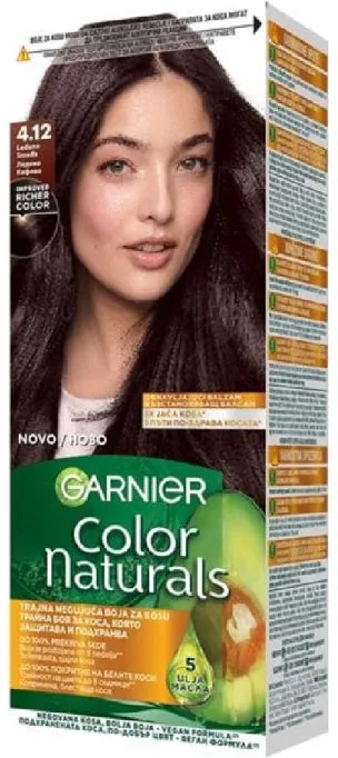 Garnier Color Naturals Трайна боя за коса, Cold  Browns 4.12 Iced Brown