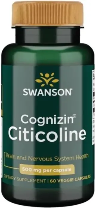 Swanson Cognizin Citicoline Когнизин цитиколин за памет и концентрация 60 капсули