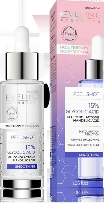 Eveline Peel Shot Серум с 15% гликолова киселина за лице, шия и деколте 30 мл