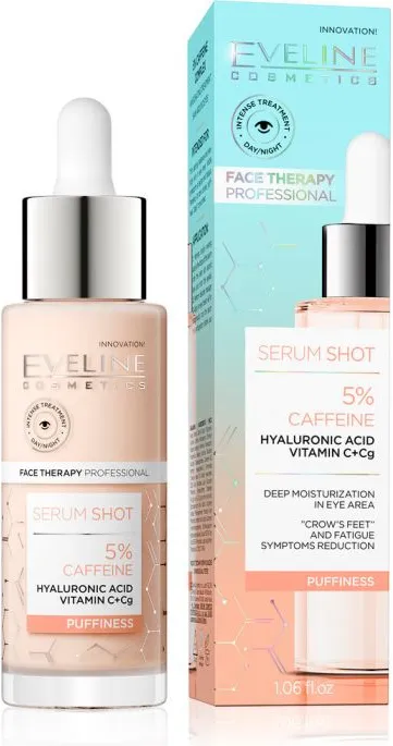 Eveline Serum Shot Овлажняващ околоочен серум с 5% кофеин 30 мл