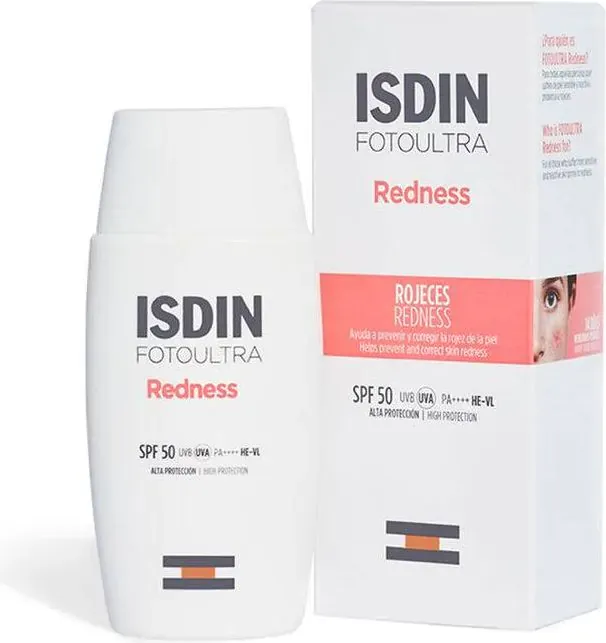 ISDIN Fotoultra Redness Слънцезащитен флуид за кожа склонна към зачервяване SPF50 50 мл