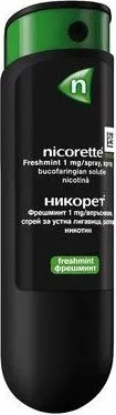 Nicorette Freshmint Spray Никорет Спрей за уста за отказване на цигари 1 мг/впръскване х13,2 мл