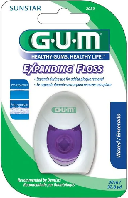 GUM Expanding Floss Разширяващ се конец за зъби 30 м