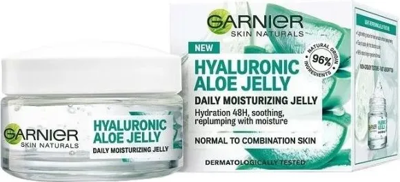 Garnier Skin Naturals Hyaluronic Aloe Jelly Хидратиращ гел за лице за нормална и комбинирана кожа с алое вера 50 мл