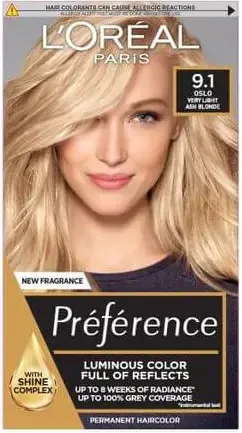 L’Oreal Preference Трайна боя за коса 9.1 Very Light Ash Blonde