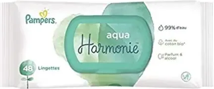 Pampers Aqua Harmonie Baby Wipes Бебешки мокри кърпички с капак 48 бр