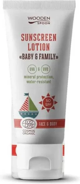 Wooden Spoon Baby&Family Био Слънцезащитен Лосион SPF50 100 мл