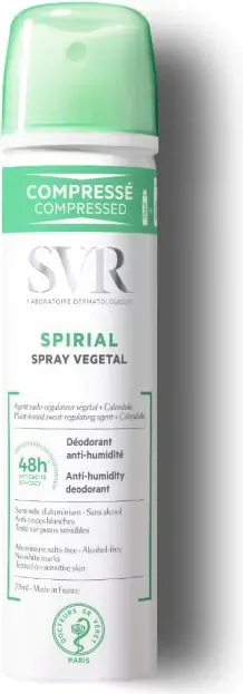 SVR Spirial Спрей дезодорант против изпотяване с 48-часова ефективност без алуминиеви соли 75 мл
