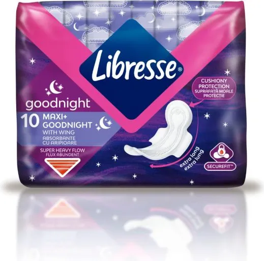 Libresse Goodnignt Maxi+ Нощни дамски перевръзки 10 бр